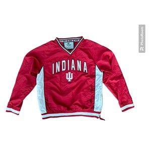 Indiana University Youth Sz M 12-14 Jacket Pullover Side Zip Windbreaker